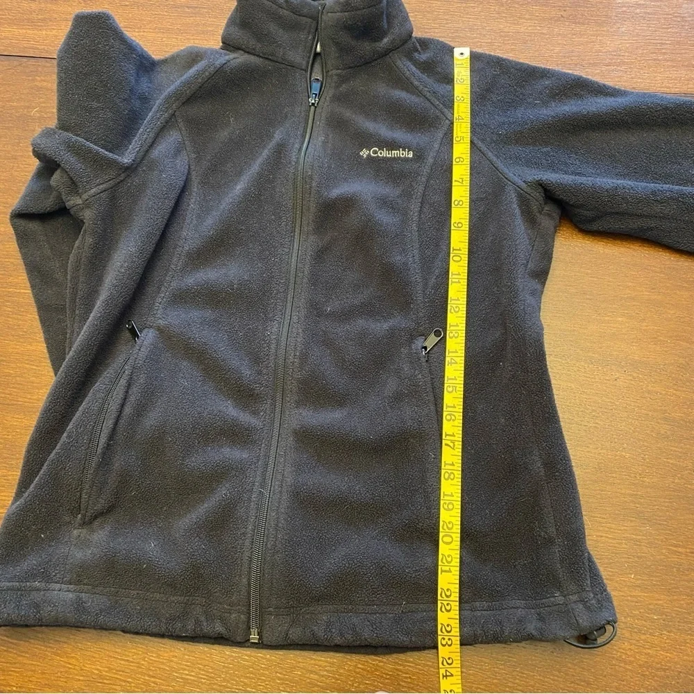 Columbia Full Zip Black Fleece Jacket Size Medium